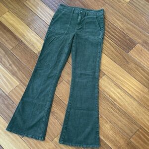 American Eagle Outfitters Olive Corduroy Pants Size 6 Long